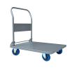 Trolley Platform Heavy Towing Steel Platform Cart with Handle and Silent Wheels for Warehouse Airport Moving Large Capacity Cargo Folding Hand Truck C view 1