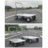 Trolley Platform Heavy Towing Steel Platform Cart with Handle and Silent Wheels for Warehouse Airport Moving Large Capacity Cargo Folding Hand Truck C view 4