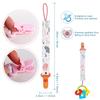 4 Pcs Baby Dummy Strap Clip, Pacifier Clip Dummy Holder Straps with 4 Silicone Adapter, Soother Chains Clips Fit All, Soothers, Teething Toys, Baby Essentials view 2