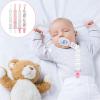 4 Pcs Baby Dummy Strap Clip, Pacifier Clip Dummy Holder Straps with 4 Silicone Adapter, Soother Chains Clips Fit All, Soothers, Teething Toys, Baby Essentials view 3