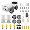 DWWTKL DIY Mecanum Wheel Car Kit with Metal Chassis and TT Motor Smart Robot 4WD Omnidirectional Car Programming Kit with Speed Encoder for Arduino/Microbit/Raspberry Pi for Adult Age 15+(Unassembled) view 1