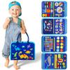 SYHLN Toddler Montessori Busy Board Toys for Little Boy Gifts: Educational Preschool Learning Travel Toys, Busy Book Learning Sensory Toys for Toddler Boys, Boys Dinosaur Christmas Birthday Gifts view 1