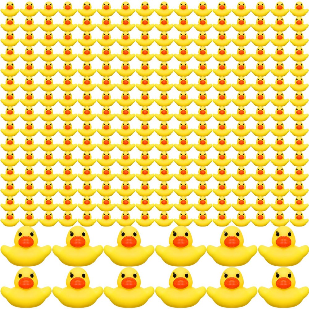 1500 Pcs Mini Rubber Ducks in Bulk Bath Toy Squeak Tiny Ducks for Kids Bathtub Shower Birthday Favors Party Decoration Gift, 1.57 x 1.57 x 1.18 Inches