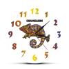 OTKU 30cm Silent Wall Clock Lizard Animal Surreal Print Wall Clock Chameleon Nursery Home Decorative Reptile Silent Quartz Hanging Wall Watch for Modern Wall Decor view 1