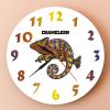 OTKU 30cm Silent Wall Clock Lizard Animal Surreal Print Wall Clock Chameleon Nursery Home Decorative Reptile Silent Quartz Hanging Wall Watch for Modern Wall Decor view 2