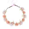 AKOAK 1 Pack Flower Crown, Bohemian Wreath for Girls Floral Tiara, Wedding Headband, Bride Bohemian Wreath/Baby Shower/Photo/Toddler (Flesh Pink) view 4