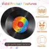 100 Pcs Vinyl Record Themed Napkins 50's Theme Party Decorations for 1950's Music Birthday Rock Party Supplies Back to 50s Rock Paper Napkins Music Roll Favors Throwback Retro view 3