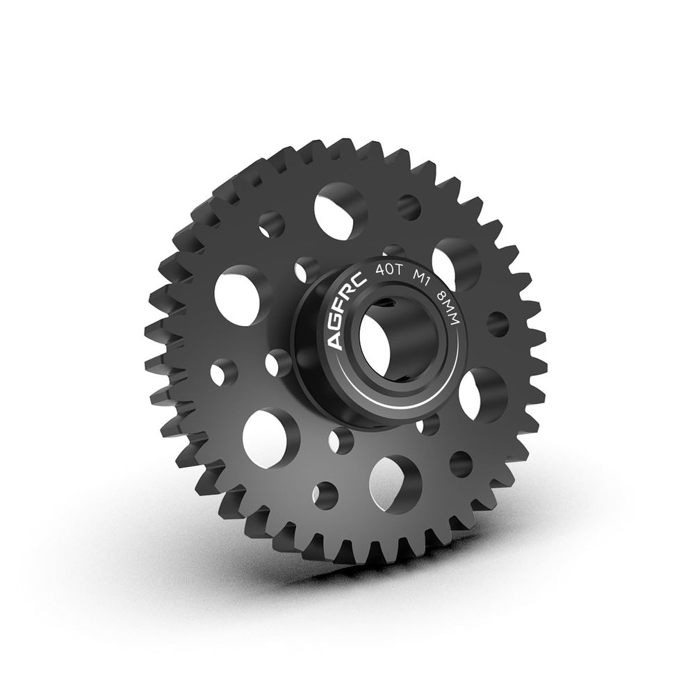 AGFRC Hardened Steel 8MM MOD1 40T RC Pinion Motor Gear for High Speed Runs and Drag Racing Application RC Upgrade Part (PG40T8 V2)