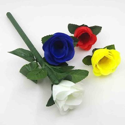 blue-ther 4 Colors Change Rose Discoloration Roses Magic Tricks Colors Change Flower Magic Stage Street Illusion Props Comedy Gimmick