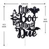 Black Glitter A Little Boo is Almost Due Cake Topper for Halloween Baby Shower/Gender Reveal/First Birthday Party Decoration Supplies view 2