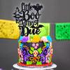 Black Glitter A Little Boo is Almost Due Cake Topper for Halloween Baby Shower/Gender Reveal/First Birthday Party Decoration Supplies view 3