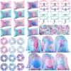 Abbylike 49 Pcs Mermaid Party Favors for Kids Including 12 Mermaid Drawstring Backpack 12 Travel Toiletry Bag 12 Hair Scrunchies 12 Bracelets 1 Set Temporary Tattoos for Girls Decor view 1