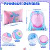 Abbylike 49 Pcs Mermaid Party Favors for Kids Including 12 Mermaid Drawstring Backpack 12 Travel Toiletry Bag 12 Hair Scrunchies 12 Bracelets 1 Set Temporary Tattoos for Girls Decor view 2