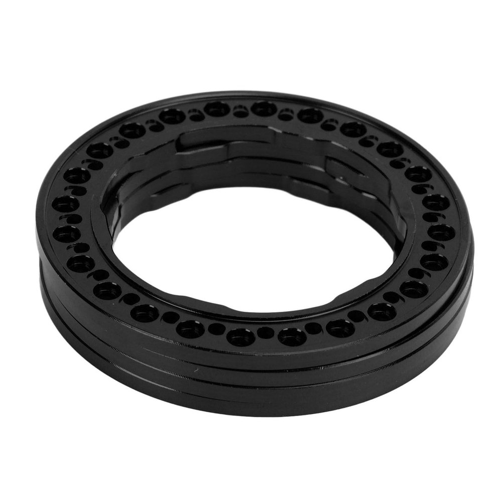VGEBY RC Wheel Beadlock Ring, 4pcs 1.9Inch Wheel Outer Beadlock Ring Aluminum Alloy Replacement Wheel Beadlock Ring for 1:10 RC Car (Black)