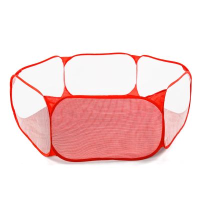 STARBOLO Cute Kids Ball Pit Ball Pool Play Tent,Indoor Collapsible Ball Pit Fence for Boys Girls Pets Puppy Cats, with Carry Tote, Balls Not Included (Red)