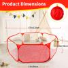 STARBOLO Cute Kids Ball Pit Ball Pool Play Tent,Indoor Collapsible Ball Pit Fence for Boys Girls Pets Puppy Cats, with Carry Tote, Balls Not Included (Red) view 4