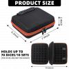 Aoriher 1 Pcs Dice Case with Removable Slotted Tray for Storage Game Storage Case Dice Holder Holds up to 70/10 Sets (Camel) view 2