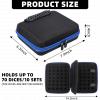 Aoriher 1 Pcs Dice Case with Removable Slotted Tray for Storage Game Storage Case Dice Holder Holds up to 70/10 Sets (Blue) view 2