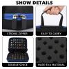 Aoriher 1 Pcs Dice Case with Removable Slotted Tray for Storage Game Storage Case Dice Holder Holds up to 70/10 Sets (Blue) view 3