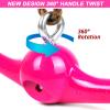 YAMIPROBI Ninja-Twister Swing Spins Set: Slackline Attachments - 360 Handle Twist-Spin Flips Toy Activate Ninja Powers - Ninja Warrior Accessories - Kids Ninja Hang Toys for Playground Backyard,Pink view 2