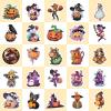 100PCS Non Repeating Halloween Cartoon Pumpkin Themed Stickers Party Favors Vinyl Waterproof Holiday Party, Halloween Children's Cartoon Party Stickers Decoration view 2