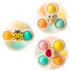 TOHIBEE 3-Piece Suction Cup Spinner Toys for 1-3 Year Old Boys & Girls - Spinning Sensory Toys for Toddlers 12-18 Months - First Birthday Gifts view 1