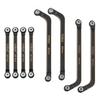 TCRC 8PCS Brass High Clearance Chassis Suspension Links Rod Linkage Set for Axial AX24 XC-11/24 RC Crawler Car Upgrade Parts,Black Coating view 4