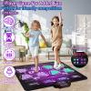 Joyvalley Kids Dance Mat Toys - 2-Player Dance Pad Gifts for Girls Boys Toddlers 3 4 5 6 7 8 9 + Year Old Electronic Dancing Mat Floor Games Toy with Music Light Christmas Birthday Gift (Purple) view 2