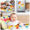 ALASOU 3PCS Pop Suction Cup Spinner Sensory Airplane Travel Toys for 1 Year Old Boy Girl Infant Toddlers|Novelty Spinning Tops 12 18 Months|1 2 Year Old Boy Birthday Gift|Baby Bath Toy Kids Ages 1-3 view 3