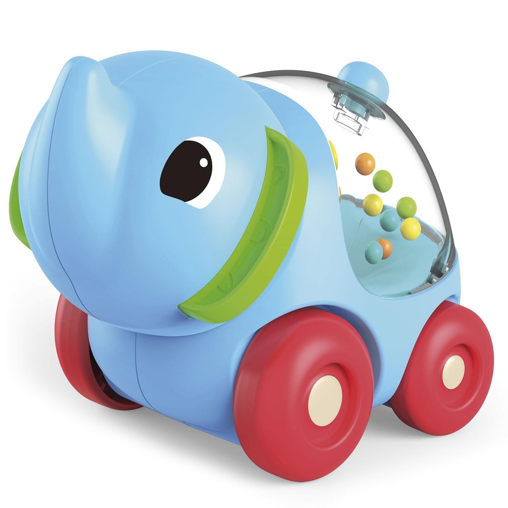 Lisciani - Elephant Car and Puzzles for Babies - Educational Game - Sensory Development - Small Car with Balls - from 1 to 4 Years - Carotina Baby