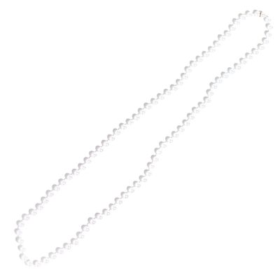 Anderson's White Beads, 33 Inches, Set of 24, Fan Gear, Birthdays, Homecoming, Game Days, Holidays, Sports Fan Gear,School Spirit, Football Cheerleader Accessories