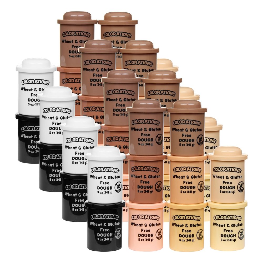 Colorations Wheat & Gluten Free Colors Like Me Dough 10 Colors/ 5oz, 4 Sets