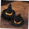 Abaodam 30 Pcs Halloween Mini Wine Bottle Toppers Cap Covers Witch Hat Decoration for Home Wine Bottle Decoration Headbands for Women Black Wizard Hat Bandana for Hair Ornament Boy Women's view 3