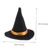 Abaodam 30 Pcs Halloween Mini Wine Bottle Toppers Cap Covers Witch Hat Decoration for Home Wine Bottle Decoration Headbands for Women Black Wizard Hat Bandana for Hair Ornament Boy Women's view 4