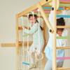 Avenlur Grove 8-in-1 Indoor Jungle Gym with Gymnastic Rings, Climbing Rope, Swing, Slide, Monkey Bars, Rope Wall Net, and Wooden and Rope Ladder - Jungle Play Set for Kids Ages 2-11 Years Old view 2