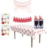 Beistle Crawfish Themed Party Decoration Kit - Red & White Table Cover, 2 3-D Centerpieces, 22 Photo Fun Signs, Decorative Fish Netting, 2 Crawfish Garland - Mardi Gras Crustacean Decor view 1