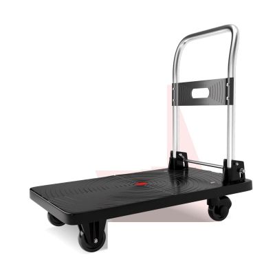 Trolley Platform Folding Platform Cart Moving Push Cart with Folding Metal Handle and 4 Swivel Casters and Launcher for Hotel Home Booksore Cart Pla