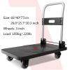 Trolley Platform Folding Platform Cart Moving Push Cart with Folding Metal Handle and 4 Swivel Casters and Launcher for Hotel Home Booksore Cart Pla view 2