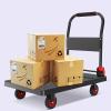 Trolley Platform Folding Platform Cart Moving Push Cart with Folding Metal Handle and 4 Swivel Casters and Launcher for Hotel Home Booksore Cart Pla view 3
