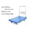 Trolley Platform Truck Large Folding Push Cart with Metal Handle and 4 Wheels for Home Bookstore Mobile Race 660lbs Weight Capacity Trolley Platform ( Si view 2