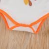 Baby Girl Fall Winter Clothes Set Infant Girls Thanksgiving Day Long Sleeve Cartoon Prints Romper (Orange, 6-9 Months) view 3