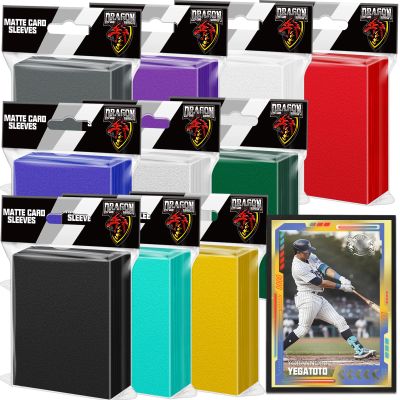 1000Pcs Trading Card Sleeves, 10 Colors Top Loading Sleeves for Standard Cards 2.5" X 3.5", Card Protector for Baseball Card,Sports Cards,Game Card,Business Cards