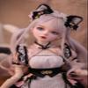VLEYAN Hand-Painted BJD Doll, 22.8 Inches (56cm) Tall, Catwoman Maid Style, Princess Doll, PVC Body with 31 Movable Joints, for Ages 15+ and Older,Desk and Wall Decorations (Handmade Makeup Plus) view 2