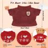 Fuyamp 10 Pcs Bear Clothes Tee Doll Clothes Bear Hoodie Sweater Fit 14-18 Inches Bears Include Cute Clothes Glasses Hat Kawaii Plush Doll Clothes DIY Bear Toy view 2