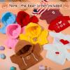 Fuyamp 10 Pcs Bear Clothes Tee Doll Clothes Bear Hoodie Sweater Fit 14-18 Inches Bears Include Cute Clothes Glasses Hat Kawaii Plush Doll Clothes DIY Bear Toy view 3