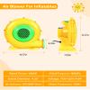 Step4Fun Bounce House Air Blower for Inflatables, 480 Watt ETL Certified Electric Blower, Perfect for Inflatable Bounce House Water Slide and Bouncy Castle Indoor & Outdoor Yellow view 4