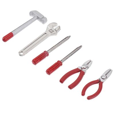 1set Miniature Tool for Dollhouse Repair Decoration Kit Hammer Wrench Toys for Role Play Home Design