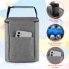 Accmor Breastmilk Cooler Bag with Ice Pack, Baby Bottle Cooler Bags, Insulated Tote Bags On The Go, Fits 4 Large 8oz Bottles, for Nursing Mom Daycare Travel, Grey view 2