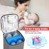 Accmor Breastmilk Cooler Bag with Ice Pack, Baby Bottle Cooler Bags, Insulated Tote Bags On The Go, Fits 4 Large 8oz Bottles, for Nursing Mom Daycare Travel, Grey view 4