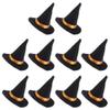 Abaodam Mini Felt Witch Hats 10Pcs Small Handmade Halloween Wine Bottle Covers Party Decorations Crafts Table Toppers view 1